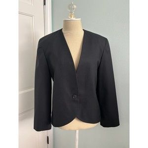 Harve Benard by Benard Holtzman Black Jacket Sz Medium ? W Shoulder Pads